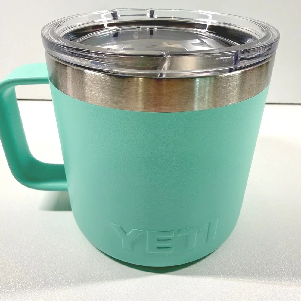 YETI Rambler 20 oz Tumbler & 14 oz Mug Set Seafoam Green Stainless Steel NICE